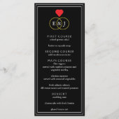 Menu Mariage Entwin Rings (Devant)