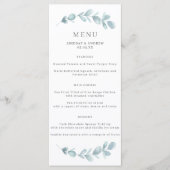 Menu Mariage Ethereal Eucalyptus (Devant)