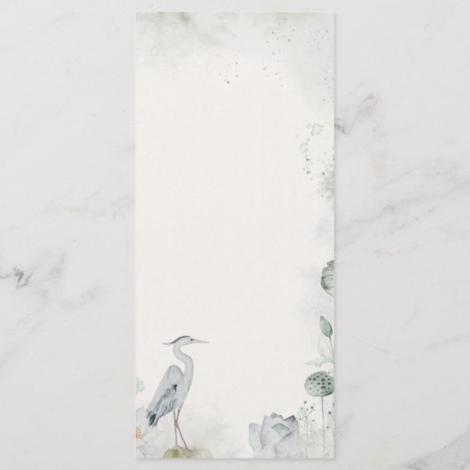 Menu Mariage Ethereal White Floral (Dos)