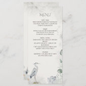 Menu Mariage Ethereal White Floral (Devant / Derrière)