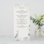 Menu Mariage Ethereal White Floral (Debout devant)