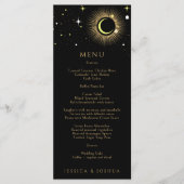 Menu Mariage étoile céleste Galaxie noire (Devant)