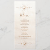 Menu Mariage Étoiles Célestes en Or Mystique (Devant)