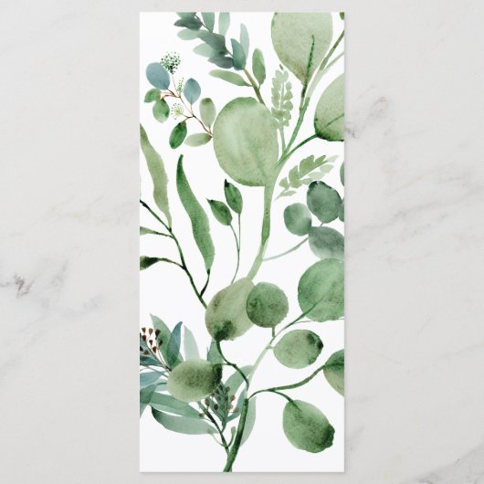 Menu Mariage Eucalyptus (Dos)