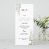 Menu Mariage Eucalyptus aquarelle (Debout devant)