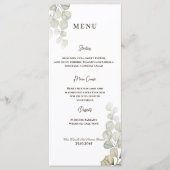 Menu Mariage Eucalyptus aquarelle (Devant)