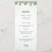 Menu Mariage Eucalyptus Elégant Feuille (Devant)
