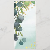 Menu Mariage Eucalyptus Gold Green (Dos)