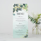 Menu Mariage Eucalyptus Gold Green (Debout devant)