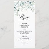 Menu Mariage Eucalyptus Green (Devant)