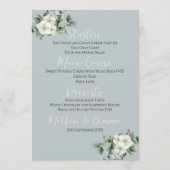Menu Mariage Eucalyptus moderne (Dos)