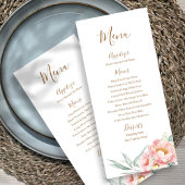 Menu Mariage Eucalyptus Peonies (Brown)