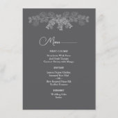 Menu Mariage Eucalyptus simple Gris (Devant)