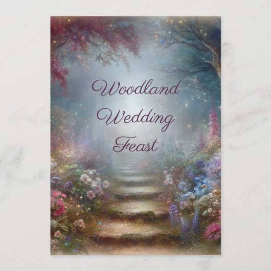 Menu Mariage extérieur de la forêt florale enchantée (Devant)