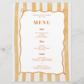 Menu Mariage Fantaisiste Amore & Aranci (Devant)