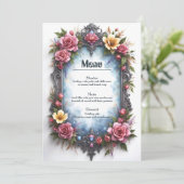 Menu Mariage Fantastique d'Elfe Steampunk (Debout devant)