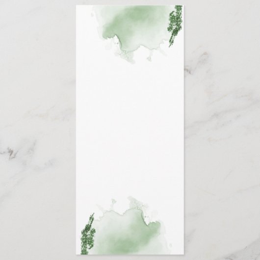 menu mariage feuille à fleurs jaunes (Dos)