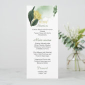 menu mariage feuille à fleurs jaunes (Debout devant)