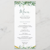 Menu Mariage Feuille de l'Eucalyptus (Devant)