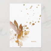 Menu Mariage feuille d'or ID655 (Dos)