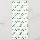 Menu Mariage Feuille Élégant Aquarelle (Dos)