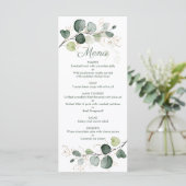 Menu Mariage Feuille Eucalyptus Gold (Debout devant)
