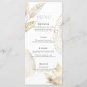 Menu Mariage Feuille Gold Delicate (Devant)