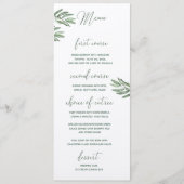 Menu Mariage Feuille Olive (Devant)