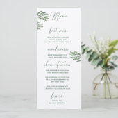 Menu Mariage Feuille Olive (Debout devant)
