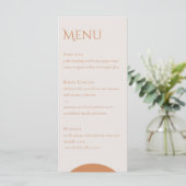 Menu Mariage Feuille Terracotta (Debout devant)