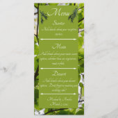 Menu Mariage Feuille vert (Devant)