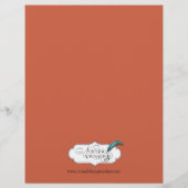 Menu Mariage Feuilles de automne rustique (Dos)