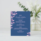 Menu mariage flancs bleu rose (Debout devant)