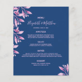 Menu mariage flancs bleu rose (Devant)