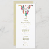 Menu Mariage Flèche Dreamcatcher (Devant / Derrière)