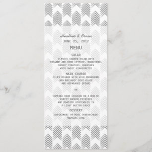 Menu Mariage Flèches tribales grises