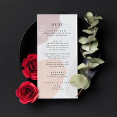 Menu Mariage Fleur Abstrait