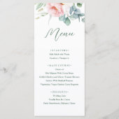 Menu Mariage Fleur Blanche Rose (Devant)
