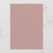 Menu Mariage Fleur d'art en ligne rose rustique (Dos)