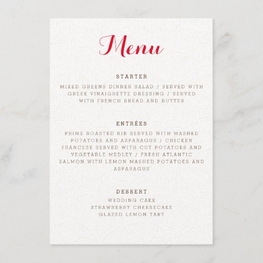 Menu Mariage Fleur de Boho Orange Violet Feuillage (Devant)