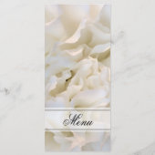 Menu Mariage Fleur de Carnation blanche (Dos)