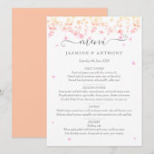 Menu Mariage Fleur de Pêcherie (Devant / Derrière)