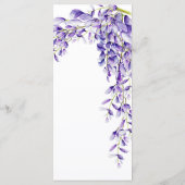 Menu Mariage Fleur de Wisteria (Dos)