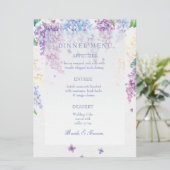 Menu Mariage Fleur Lilac Printemps Fleur Fleur Flo (Debout devant)
