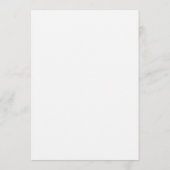 Menu Mariage Fleur Moderne de Lys de Calla Blanc (Dos)