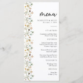 Menu Mariage fleur sauvage (Devant)