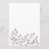 Menu Mariage Fleur sauvage (Dos)