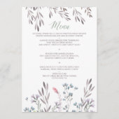 Menu Mariage Fleur sauvage (Devant)