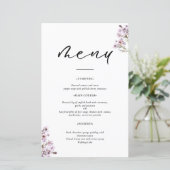 Menu Mariage fleur sauvage (Debout devant)