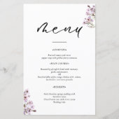 Menu Mariage fleur sauvage (Devant)